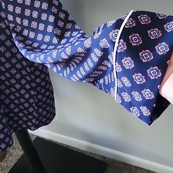 J. Crew Factory Navy Blue Print Pajama Top NWT - Picture 7 of 12